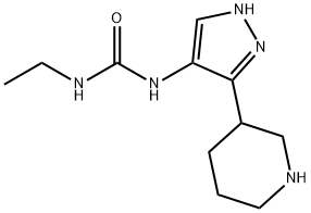 Urea, N-ethyl-N'-[3-(3-piperidinyl)-1H-pyrazol-4-yl]- Structural