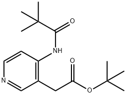 tert-butyl 2-[4-(2,2-dimethylpropanamido)pyridin-3-yl]acetate Structural