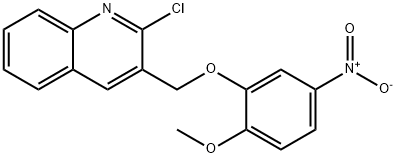 Quinoline, 2-chloro-3-[(2-methoxy-5-nitrophenoxy)methyl]- Structural