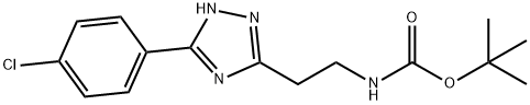 Carbamic acid, N-[2-[5-(4-chlorophenyl)-1H-1,2,4-triazol-3-yl]ethyl]-, 1,1-dimethylethyl ester Structural