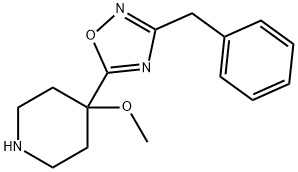 Piperidine, 4-methoxy-4-[3-(phenylmethyl)-1,2,4-oxadiazol-5-yl]- Structural