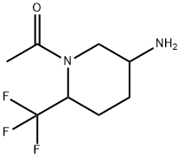 Ethanone, 1-[5-amino-2-(trifluoromethyl)-1-piperidinyl]- Structural