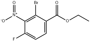 Benzoic acid, 2-bromo-4-fluoro-3-nitro-, ethyl ester Structural