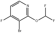Pyridine, 3-bromo-2-(difluoromethoxy)-4-fluoro- Structural