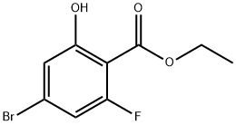 Benzoic acid, 4-bromo-2-fluoro-6-hydroxy-, ethyl ester Structural