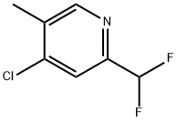 Pyridine, 4-chloro-2-(difluoromethyl)-5-methyl- Structural