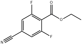 Benzoic acid, 4-cyano-2,6-difluoro-, ethyl ester Structural
