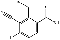 Benzoic acid, 2-(bromomethyl)-3-cyano-4-fluoro- Structural