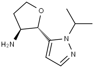 rac-(2R,3R)-2-[1-(propan-2-yl)-1H-pyrazol-5-yl]oxolan-3-amine Structural
