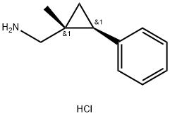 rac-[(1R,2S)-1-methyl-2-phenylcyclopropyl]methanamine hydrochloride, trans Structural