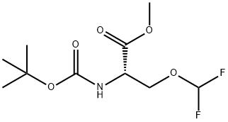 L-Serine, O-(difluoromethyl)-N-[(1,1-dimethylethoxy)carbonyl]-, methyl ester Structural
