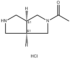 rac-1-[(3aR,6aS)-octahydropyrrolo[3,4-c]pyrrol-2-yl]ethan-1-one dihydrochloride, cis Structural