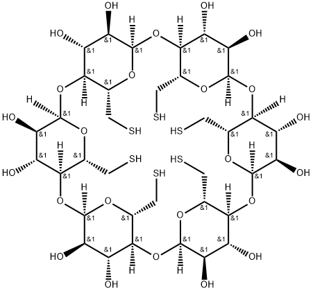 Hexakis-(6-Mercapto-6-deoxy)-α-Cyclodextrin Structural