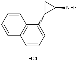 rac-(1R,2S)-2-(naphthalen-1-yl)cyclopropan-1-amine hydrochloride, trans Structural