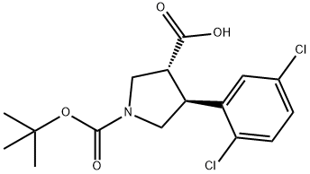 (3R,4S)-1-(tert-butoxycarbonyl)-4-(2,5-dichlorophenyl)-3-pyrrolidinecarboxylic acid