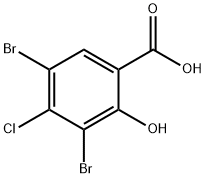 Benzoic acid, 3,5-dibromo-4-chloro-2-hydroxy- Structural