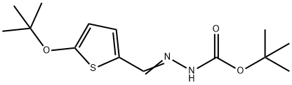 Hydrazinecarboxylic acid, 2-[[5-(1,1-dimethylethoxy)-2-thienyl]methylene]-, 1,1-dimethylethyl ester Structural