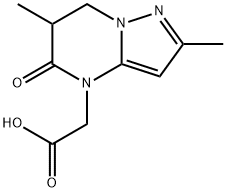 Pyrazolo[1,5-a]pyrimidine-4(5H)-acetic acid, 6,7-dihydro-2,6-dimethyl-5-oxo- Structural