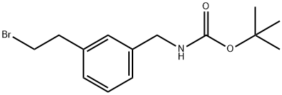 Carbamic acid, N-[[3-(2-bromoethyl)phenyl]methyl]-, 1,1-dimethylethyl ester Structural