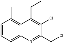 Quinoline, 3-chloro-2-(chloromethyl)-4-ethyl-5-methyl- Structural