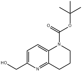Tert-Butyl 6-(Hydroxymethyl)-3,4-Dihydro-1,5-Naphthyridine-1(2H)-Carboxylate(WX141829) Structural