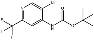 Carbamic acid, N-[5-bromo-2-(trifluoromethyl)-4-pyridinyl]-, 1,1-dimethylethyl ester Structural