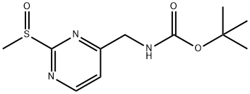 tert-Butyl ((2-(methylsulfinyl)pyrimidin-4-yl)methyl)carbamate Structural