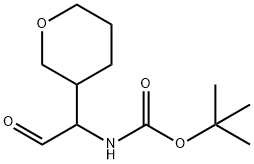 Carbamic acid, N-[2-oxo-1-(tetrahydro-2H-pyran-3-yl)ethyl]-, 1,1-dimethylethyl ester Structural