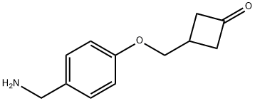 Cyclobutanone, 3-[[4-(aminomethyl)phenoxy]methyl]- Structural