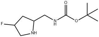 Carbamic acid, N-[(4-fluoro-2-pyrrolidinyl)methyl]-, 1,1-dimethylethyl ester Structural