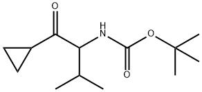 Carbamic acid, N-[1-(cyclopropylcarbonyl)-2-methylpropyl]-, 1,1-dimethylethyl ester Structural