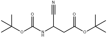 Propanoic acid, 3-cyano-3-[[(1,1-dimethylethoxy)carbonyl]amino]-, 1,1-dimethylethyl ester Structural