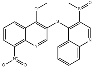 Quinoline, 4-methoxy-3-[[3-(methylsulfinyl)-4-quinolinyl]thio]-8-nitro- Structural