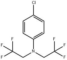 Benzenamine, 4-chloro-N,N-bis(2,2,2-trifluoroethyl)- Structural