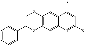Quinoline, 2,4-dichloro-6-methoxy-7-(phenylmethoxy)- Structural