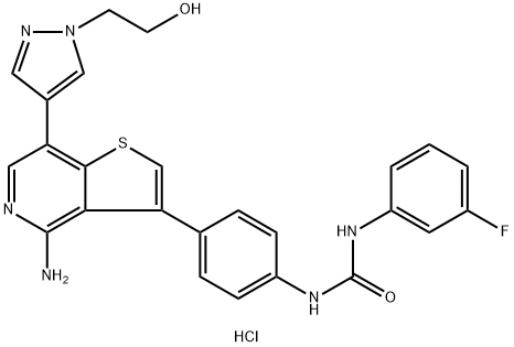 Ilorasertib hydrochloride Structural