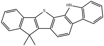 Indeno[2',1':4,5]thieno[2,3-a]carbazole, 7,13-dihydro-7,7-dimethyl- Structural