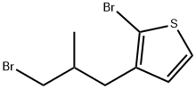 Thiophene, 2-bromo-3-(3-bromo-2-methylpropyl)- Structural
