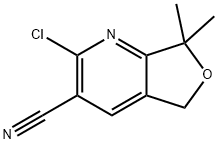 Furo[3,4-b]pyridine-3-carbonitrile, 2-chloro-5,7-dihydro-7,7-dimethyl- Structural