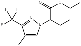 ethyl 2-[4-methyl-3-(trifluoromethyl)-1H-pyrazol-1-yl]butanoate Structural