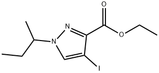 ethyl 1-sec-butyl-4-iodo-1H-pyrazole-3-carboxylate Structural