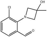 Benzaldehyde, 3-chloro-2-(3-hydroxy-3-methyl-1-azetidinyl)- Structural