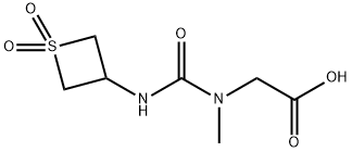 Glycine, N-[[(1,1-dioxido-3-thietanyl)amino]carbonyl]-N-methyl- Structural