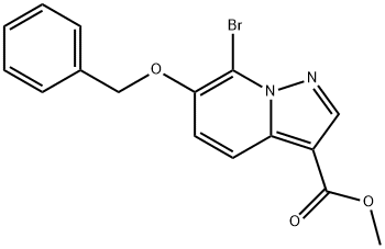 Methyl 6-(benzyloxy)-7-bromopyrazolo[1,5-a]pyridine-3-carboxylate Structural