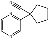 Cyclopentanecarbonitrile, 1-(2-pyrazinyl)- Structural