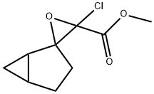 Spiro[bicyclo[3.1.0]hexane-2,2'-oxirane]-3'-carboxylic acid, 3'-chloro-, methyl ester Structural