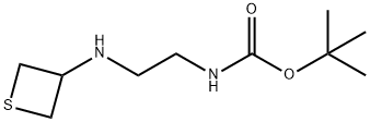 Carbamic acid, N-[2-(3-thietanylamino)ethyl]-, 1,1-dimethylethyl ester Structural
