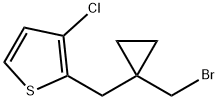 Thiophene, 2-[[1-(bromomethyl)cyclopropyl]methyl]-3-chloro- Structural