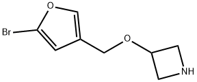 Azetidine, 3-[(5-bromo-3-furanyl)methoxy]- Structural