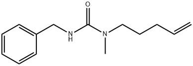 Urea, N-methyl-N-4-penten-1-yl-N'-(phenylmethyl)- Structural